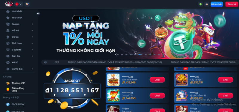 Cổng game casino VBO99